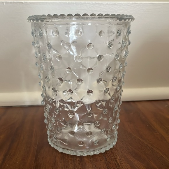 🤍Glass Hobnail Small flower Vase  5” tall - Picture 2 of 6